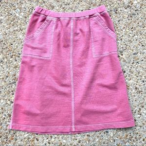 Women’s L.L. Bean Pink Casual Drawstring Pockets Cotton Skirt XS
